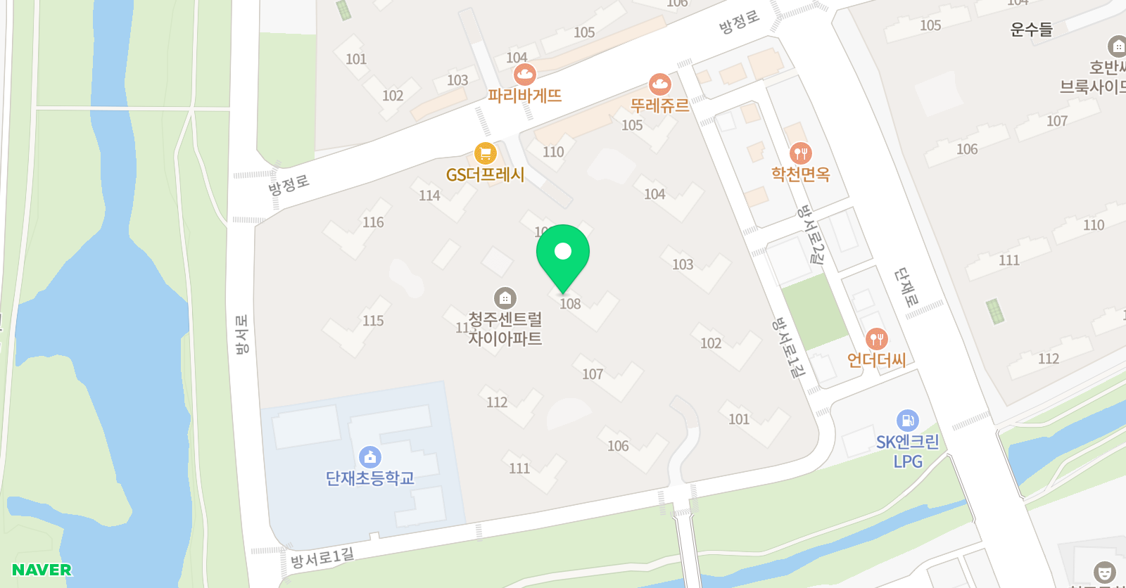 아소비 청주방서자이점 위치