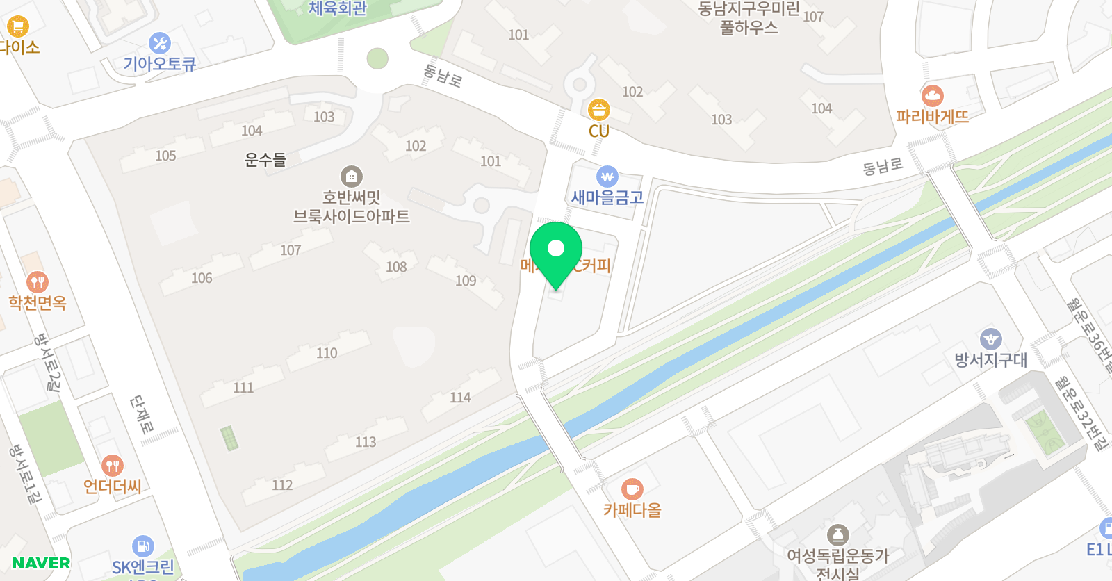 듀오 수학학원 위치