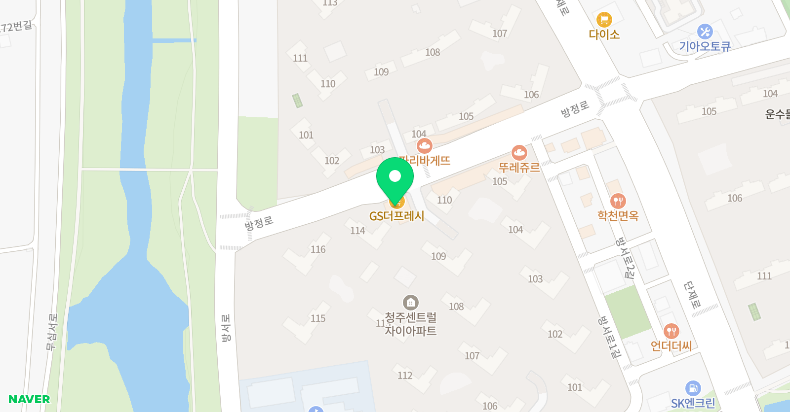 용인대단재 태권도 위치