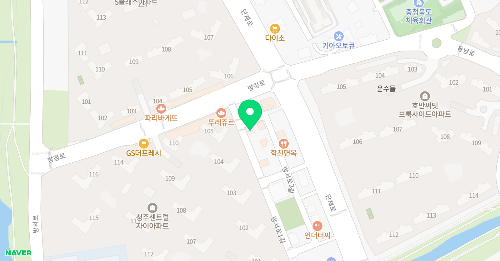 리드앤톡영어도서관 청주 방서센터 위치