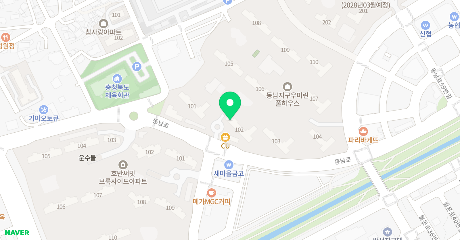 푸르넷 공부방 우미린풀하우스점 위치