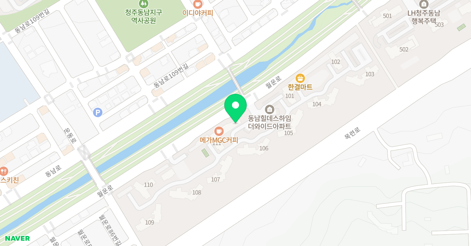 늘품 태권도 위치