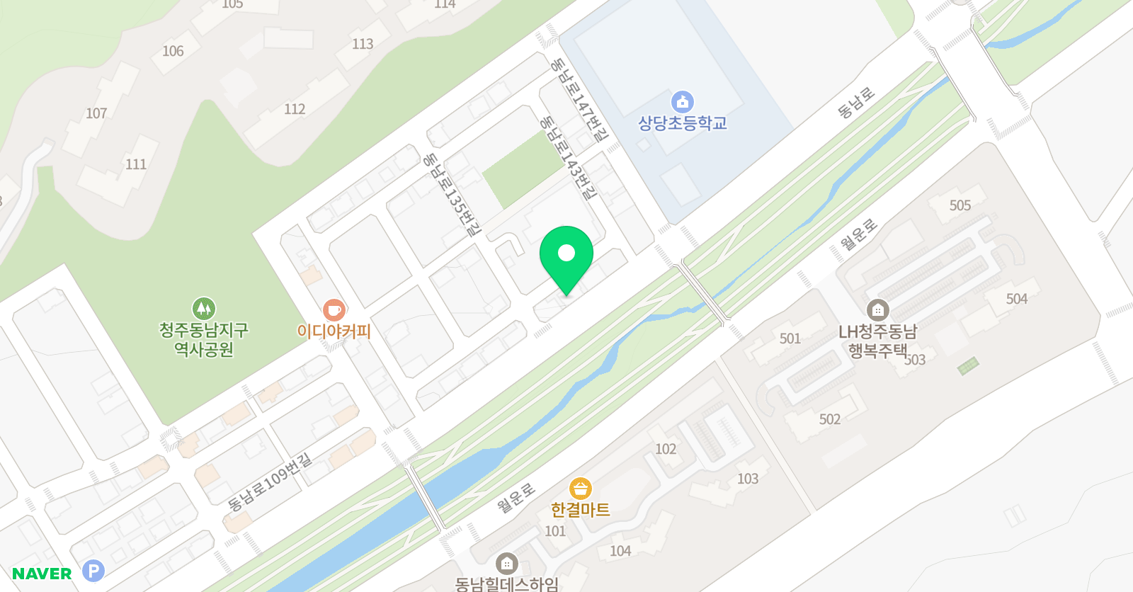 국가대표한울 태권도 위치