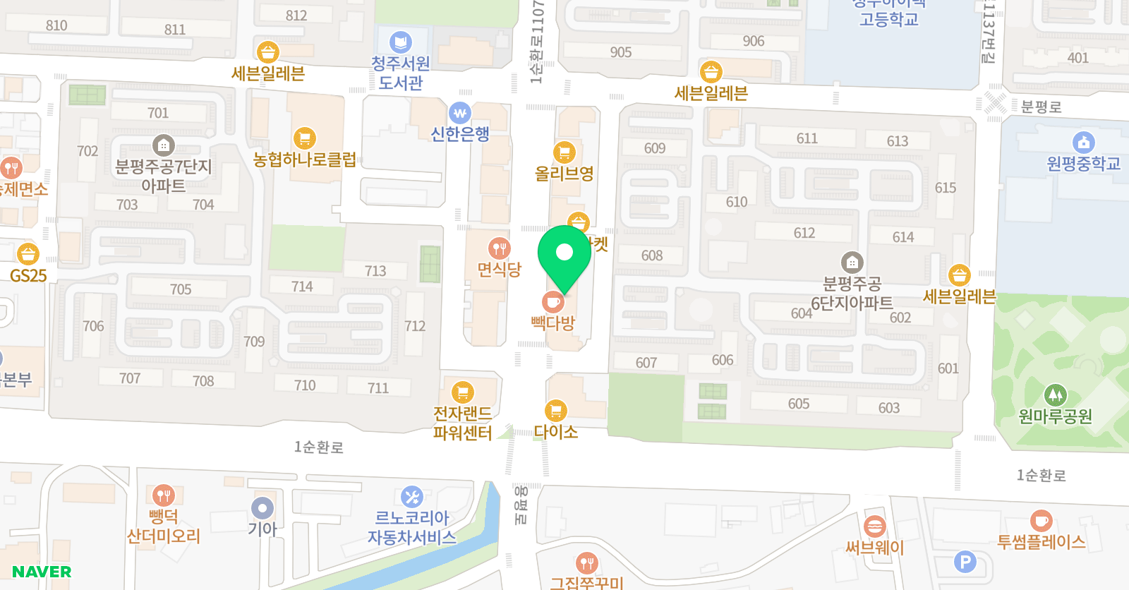 힐튼 영어수학학원 위치