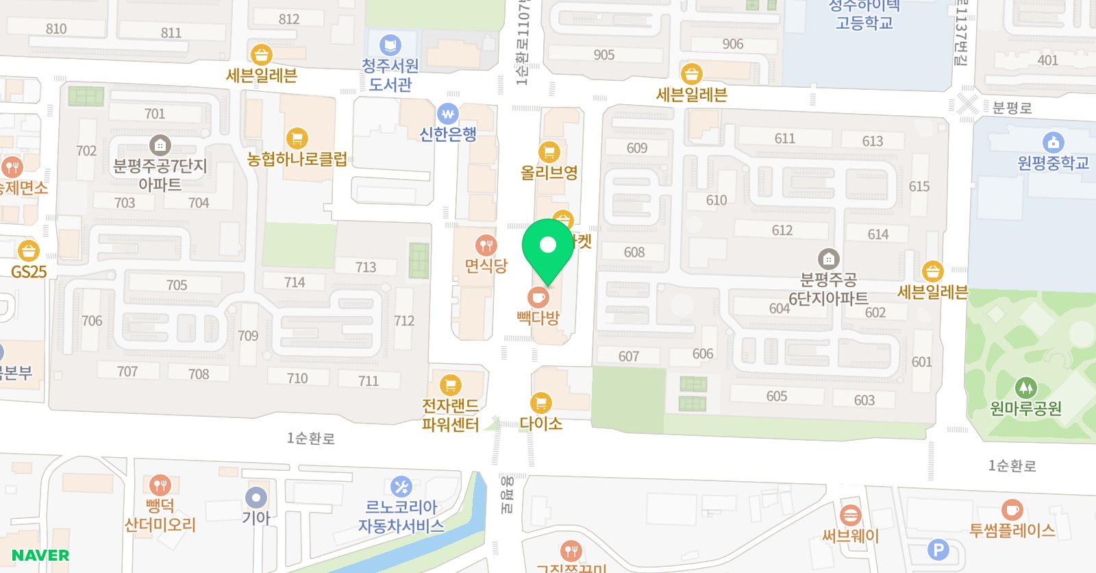 비욘드 어학원 분평점 위치