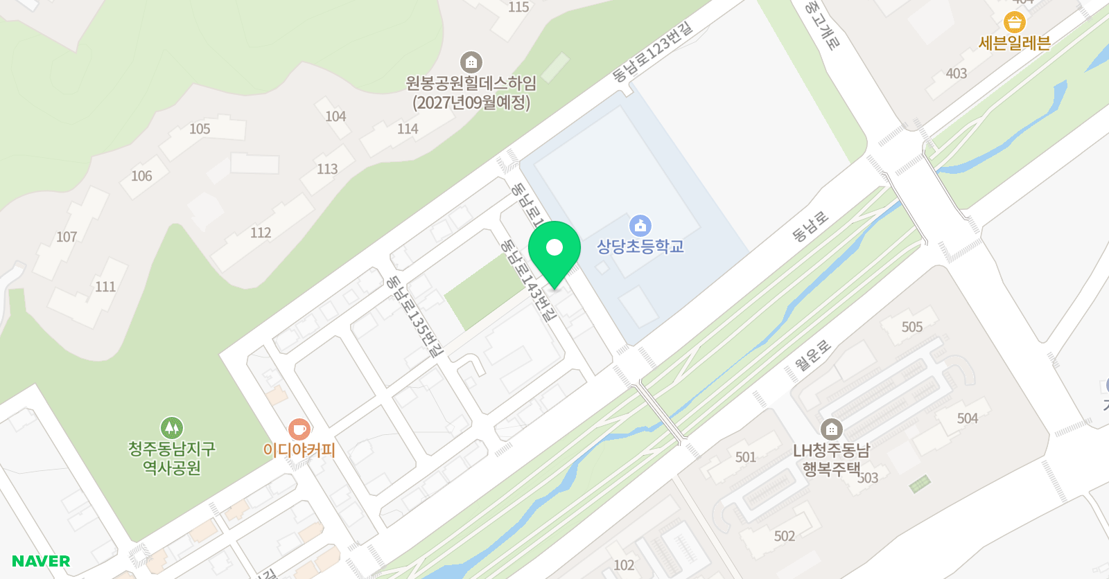 오름 영어 위치