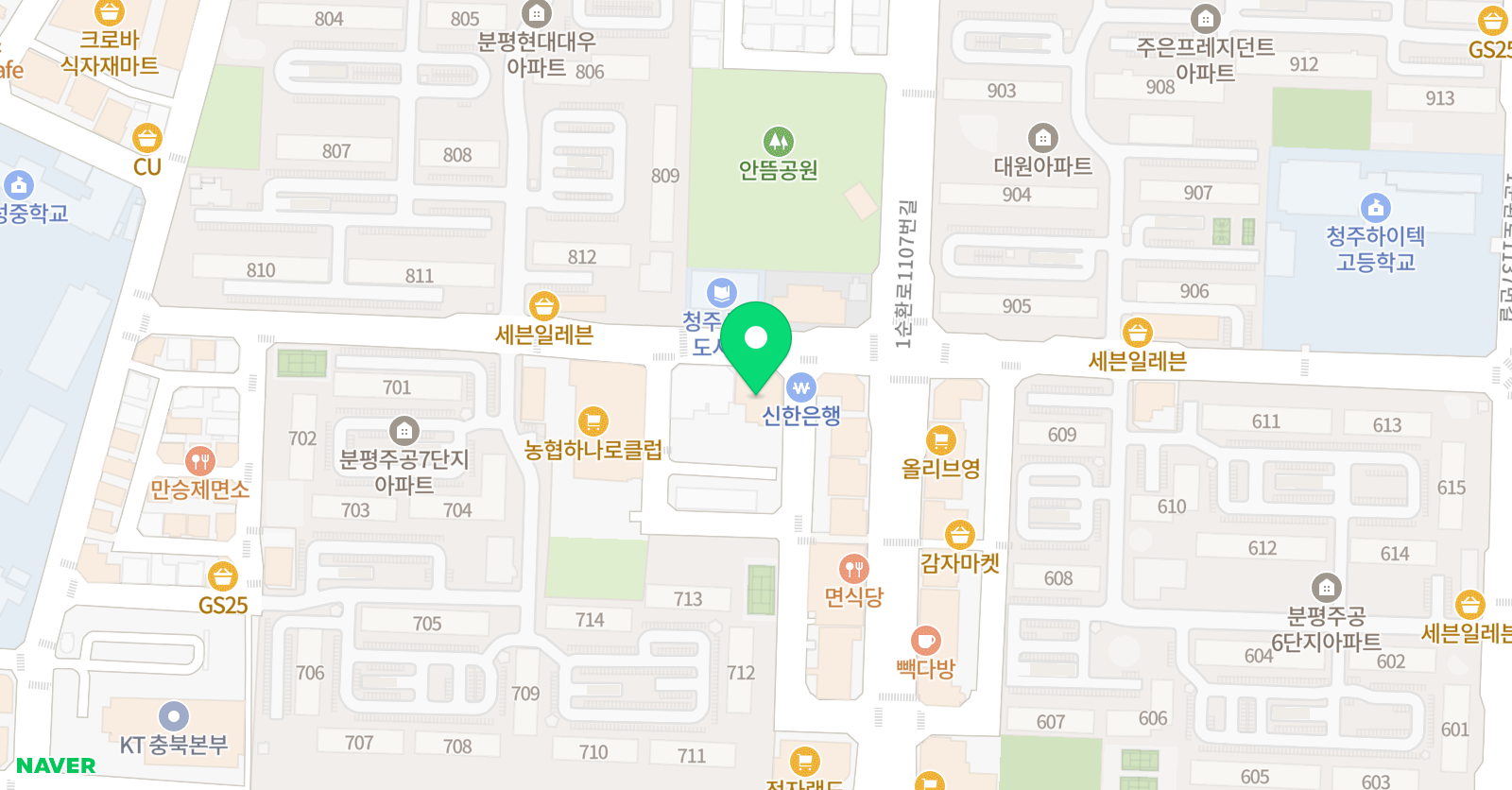 한쌤스터디 학원 위치