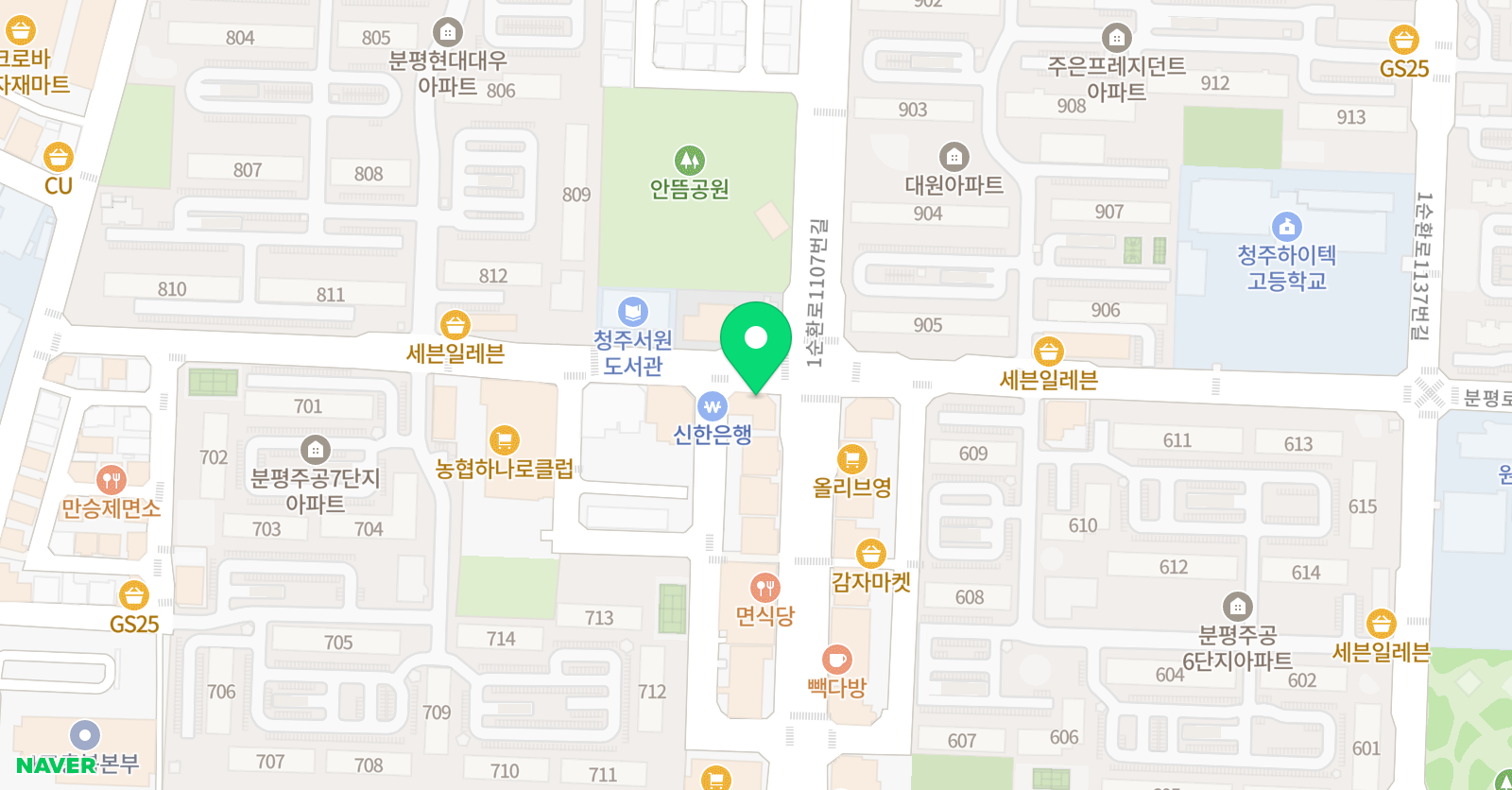 분평 폴 수학학원 위치