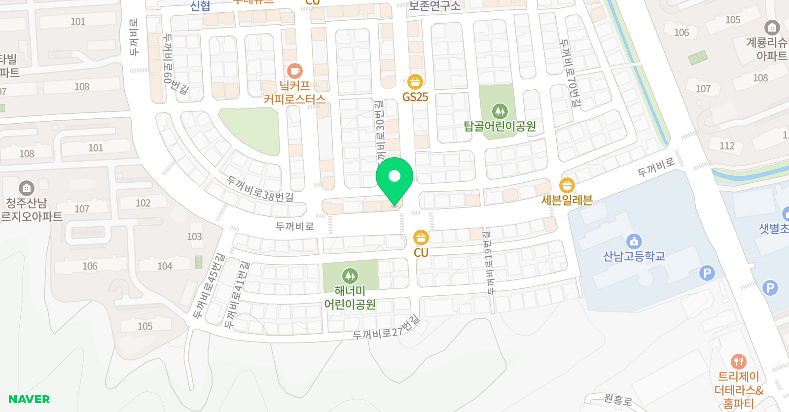 켈스 산남캠퍼스 위치