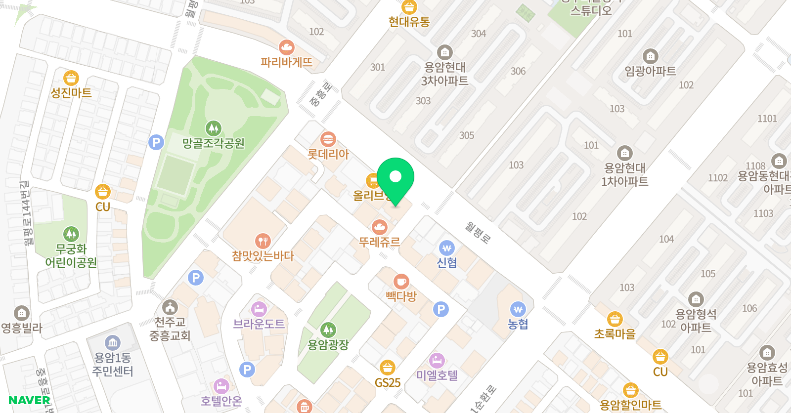루체테 어학원 청주 원플 캠퍼스 위치