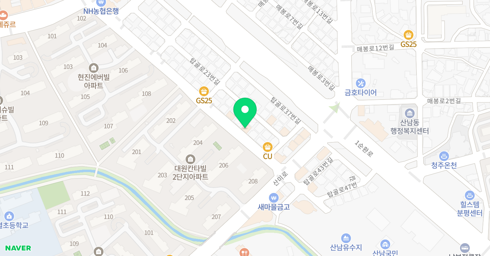 힘찬 논술학원 지혜의숲 위치