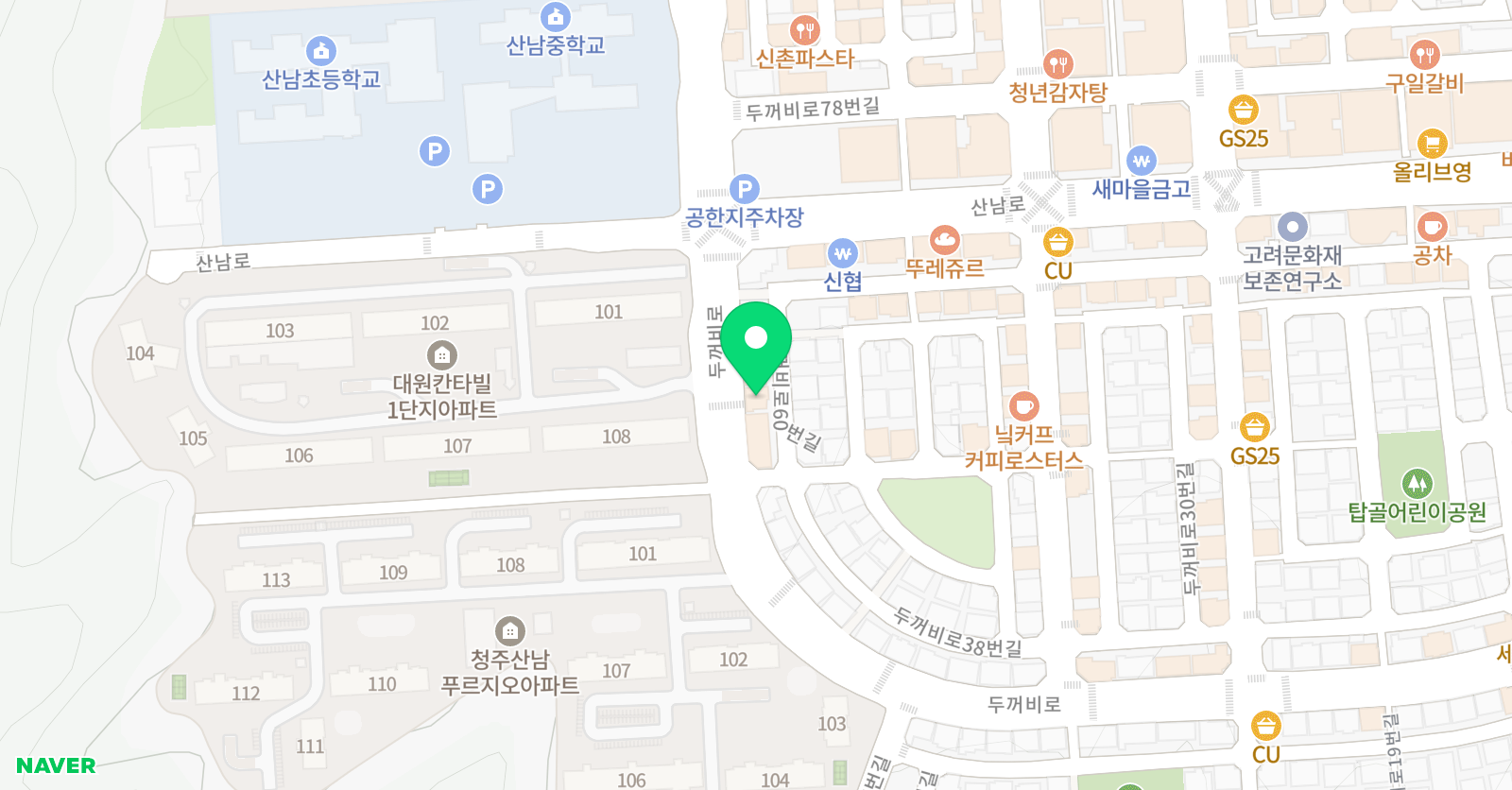 산남 한우리독서토론논술교습소 위치
