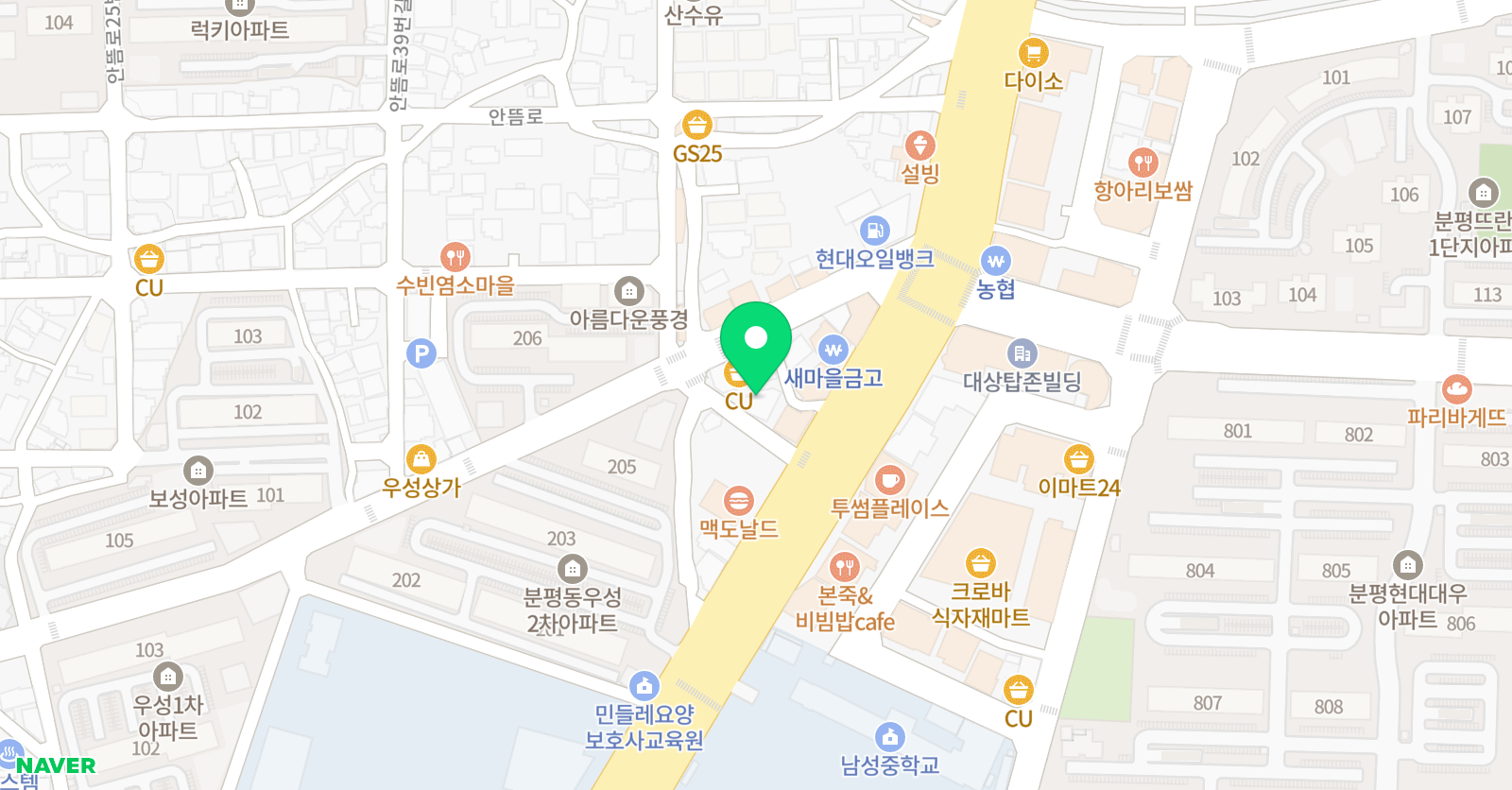 우성 태권도 위치