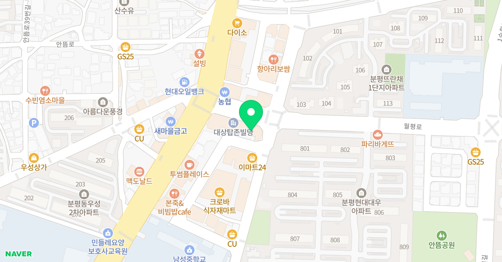 박진영 수학학원 위치