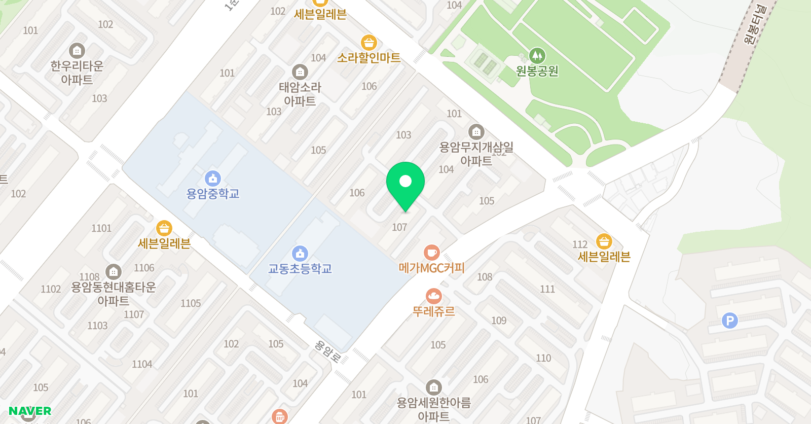 푸르넷 공부방 용암동 공부방 위치