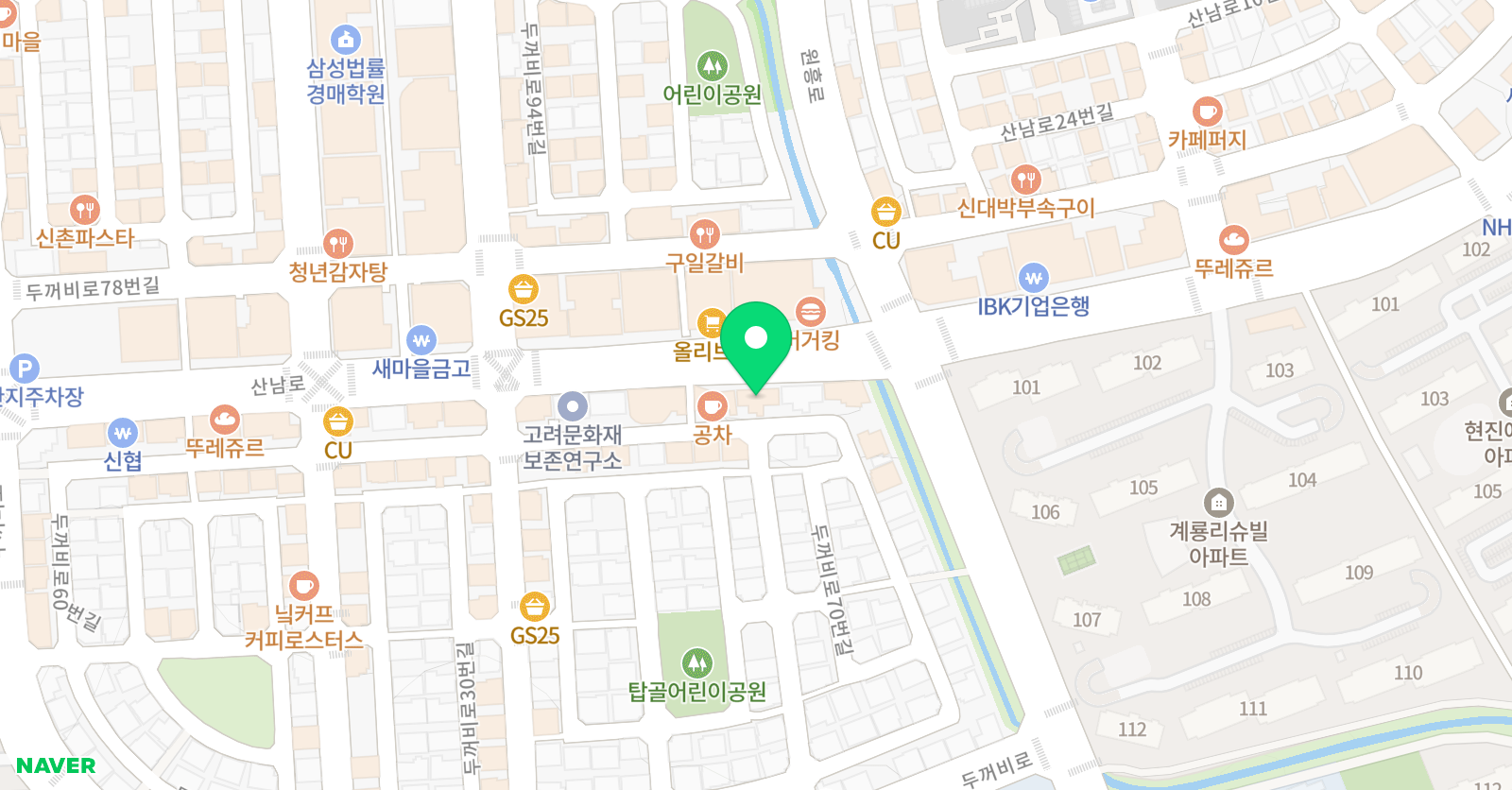 산남 폴 수학학원 2관 위치