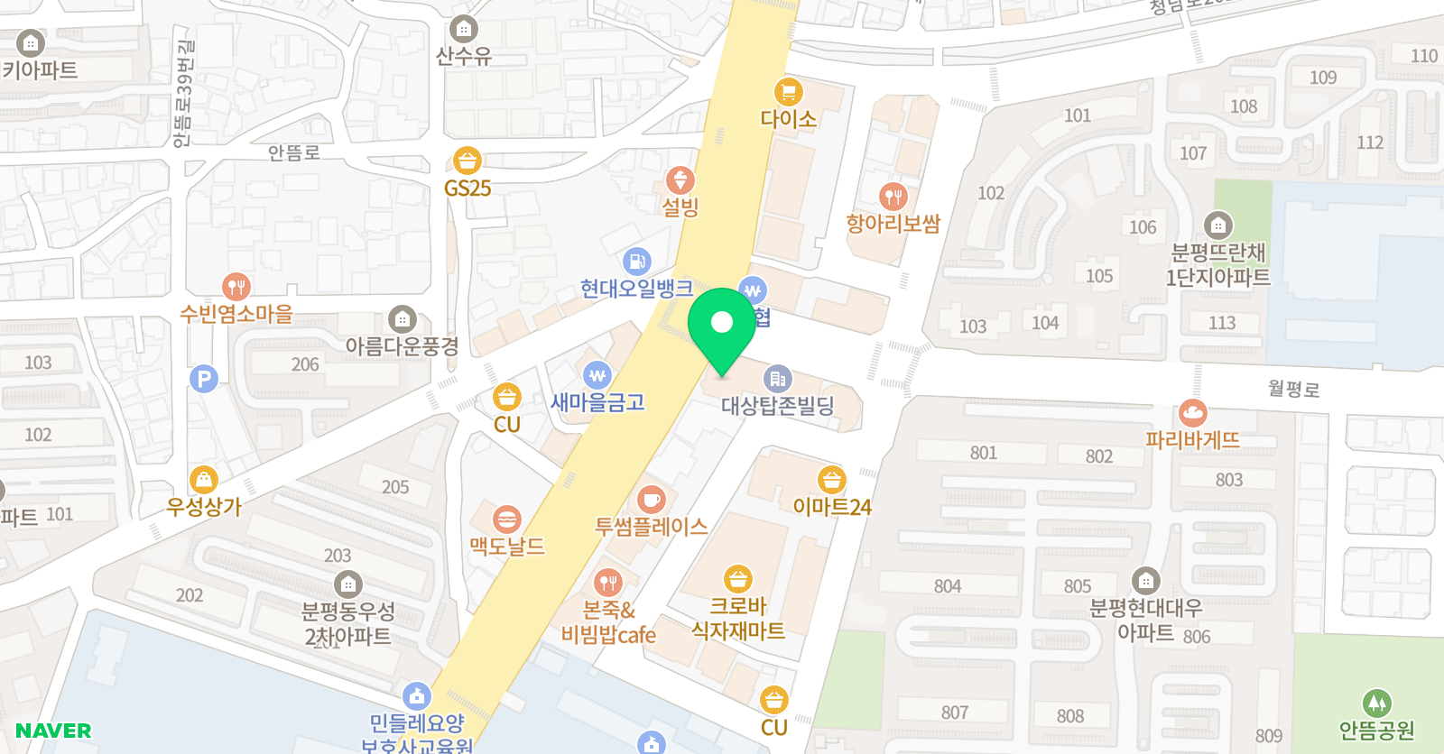 ASA라이팅어학원 분평캠퍼스 위치