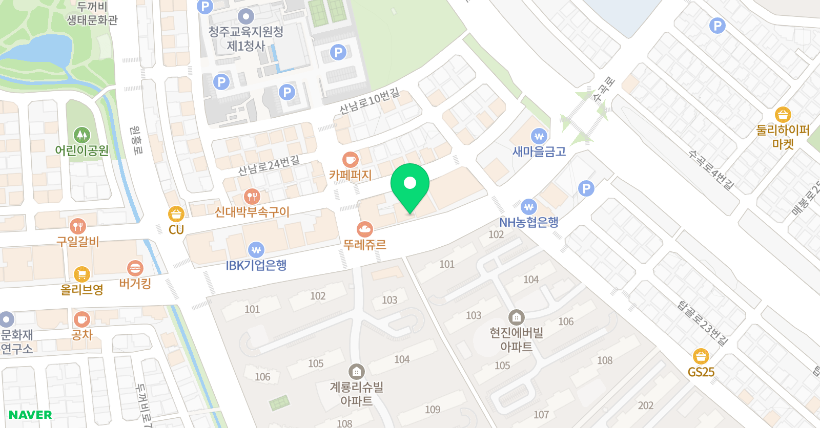 와와 학습코칭센터 산남점 위치