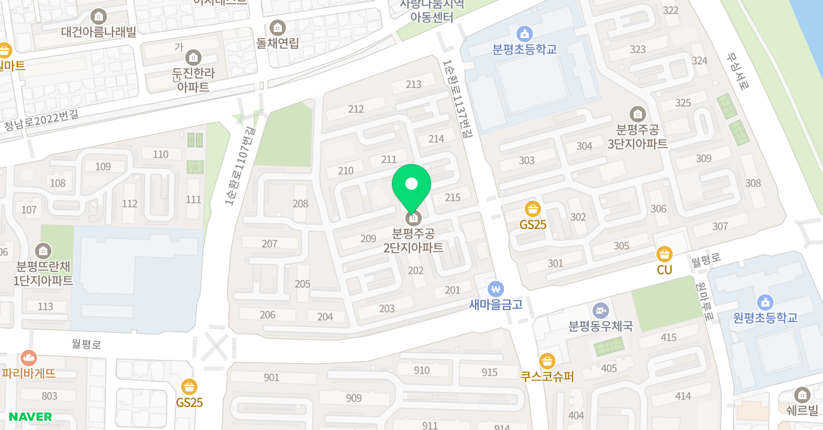 푸르넷 공부방 분평클래스 위치