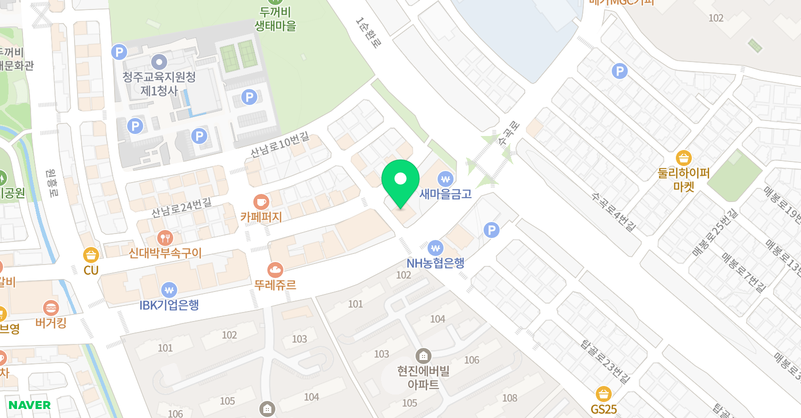 키즈닥터 산남원 위치