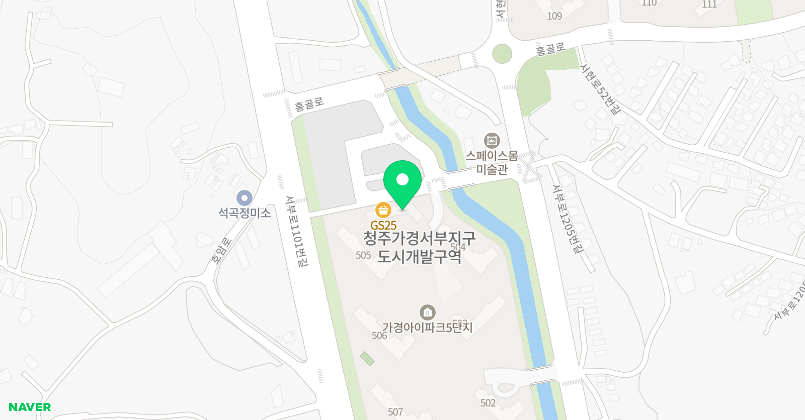 아소비 가경아이파크5단지점 위치