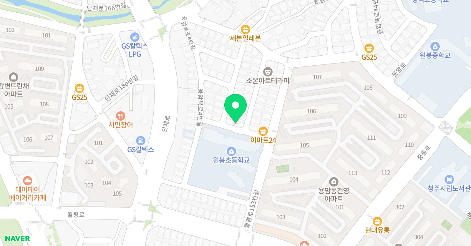 원봉한우리 독서토론논술 교습소 위치
