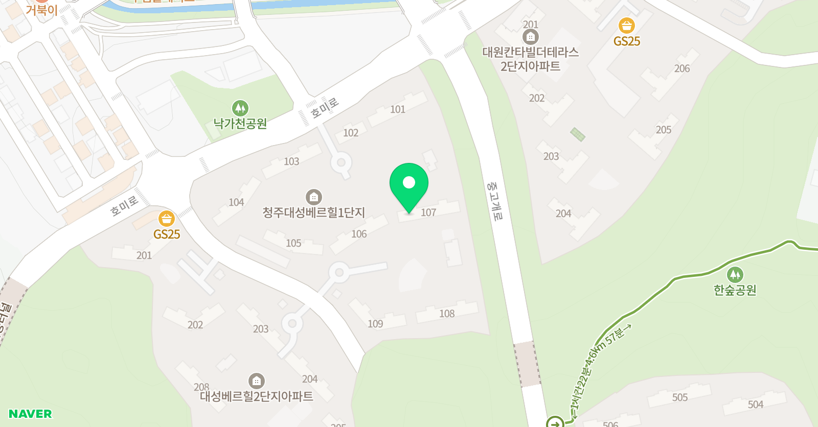 기탄 사고력교실 동남대성베르힐1단지점 위치