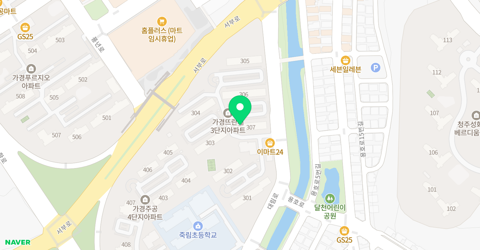 푸르넷 공부방 죽림점 위치