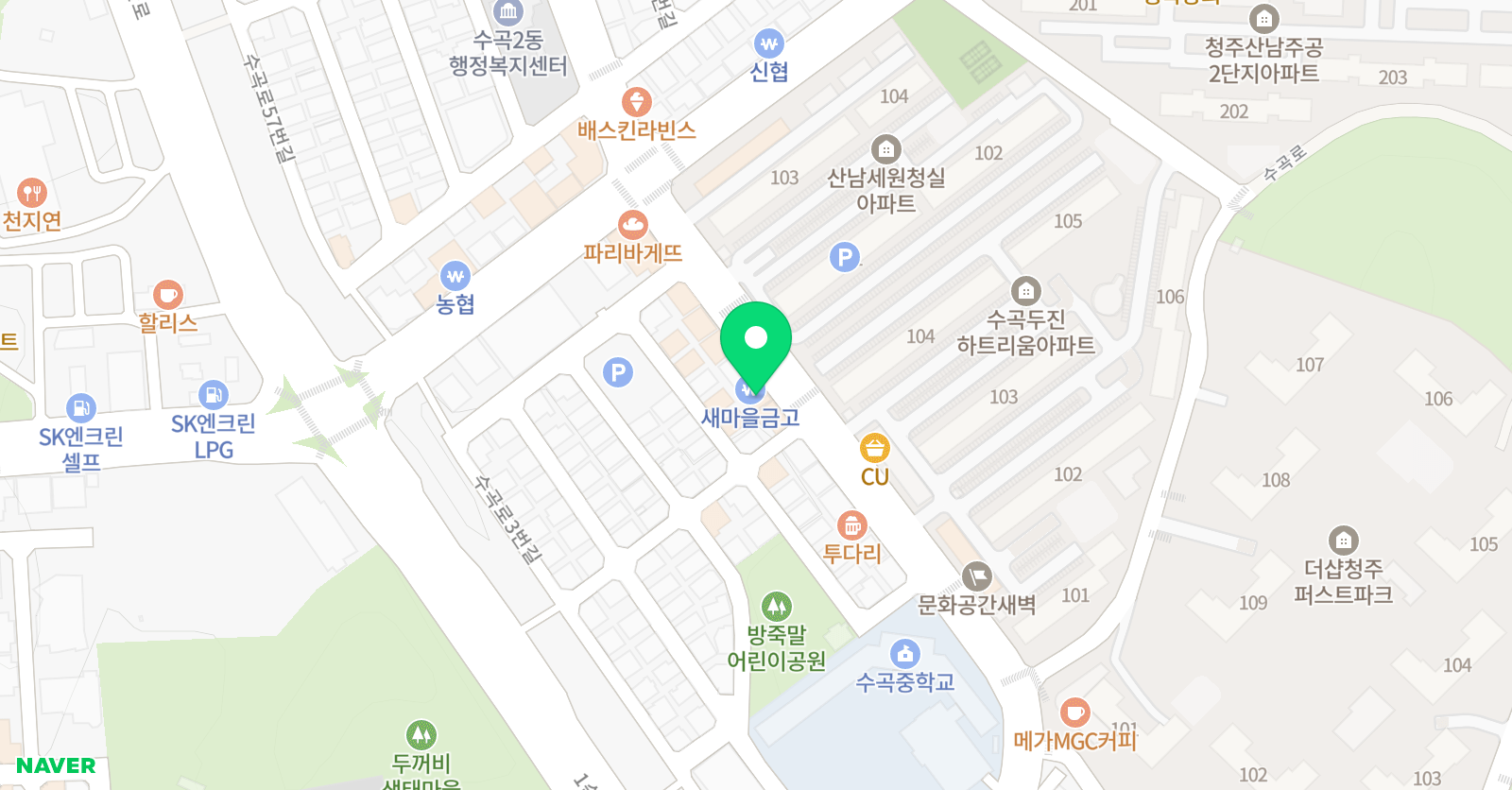 스마트해법 영어수학 수곡학원 위치