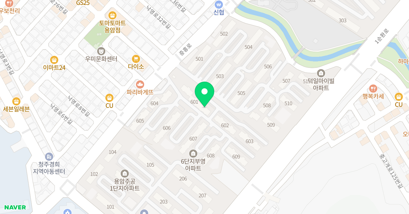 푸르넷 공부방 용암중흥1호점 위치