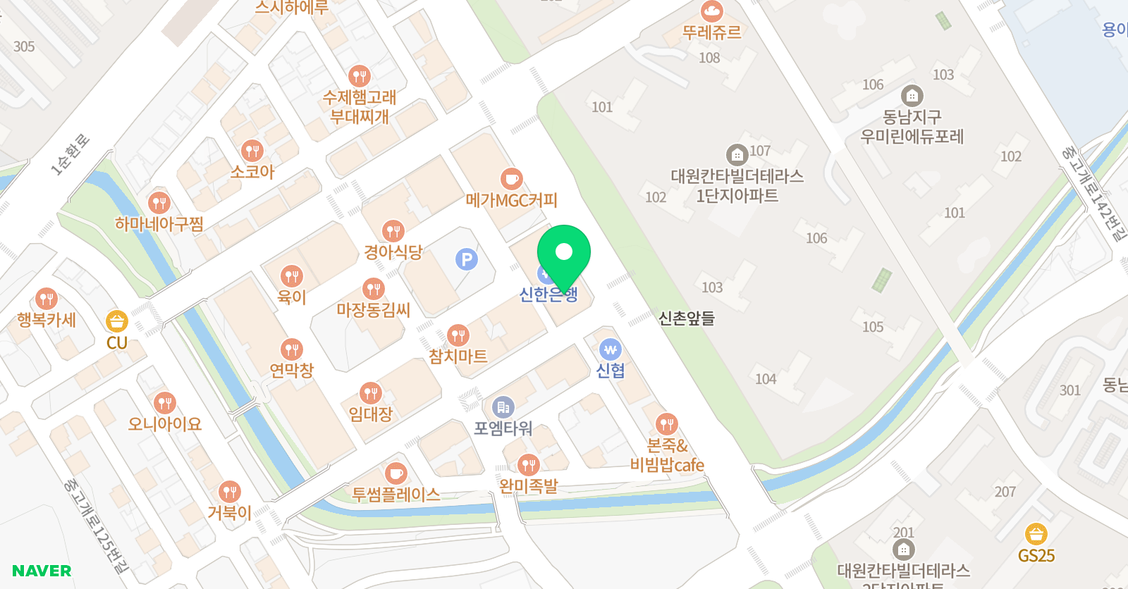 윤선생 IGSE아카데미 청주동남점 위치