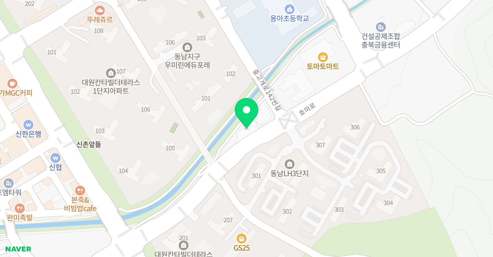 합기도하랑 키즈짐 동남점 위치