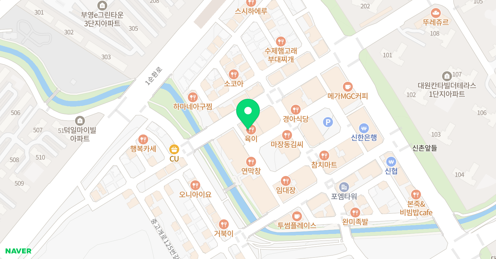 청주유나이티드 실내축구센터 동남점 위치