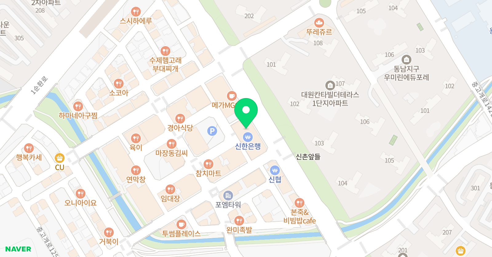 동남수학하는사람들 학원 위치