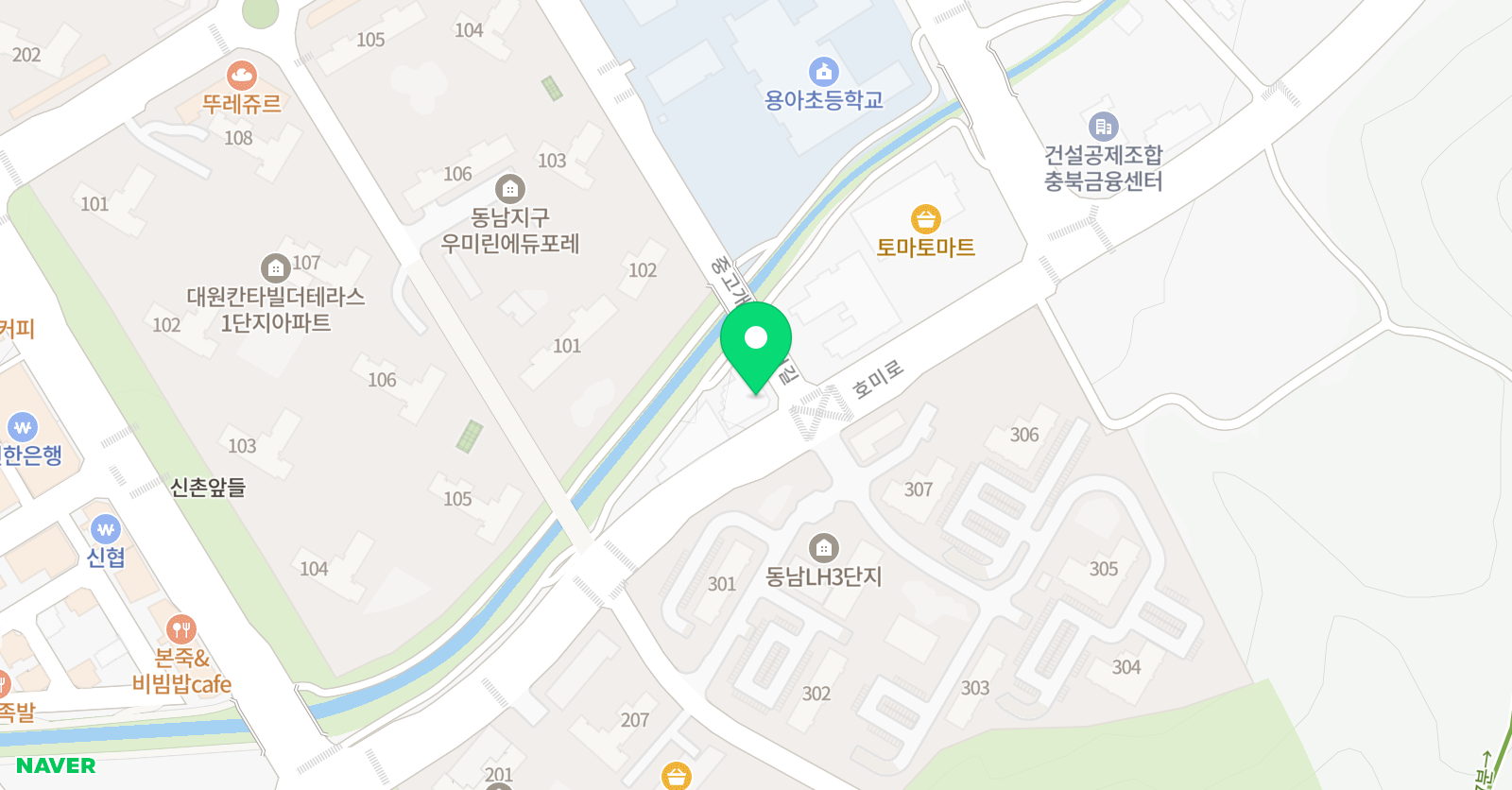 라온 태권도 위치