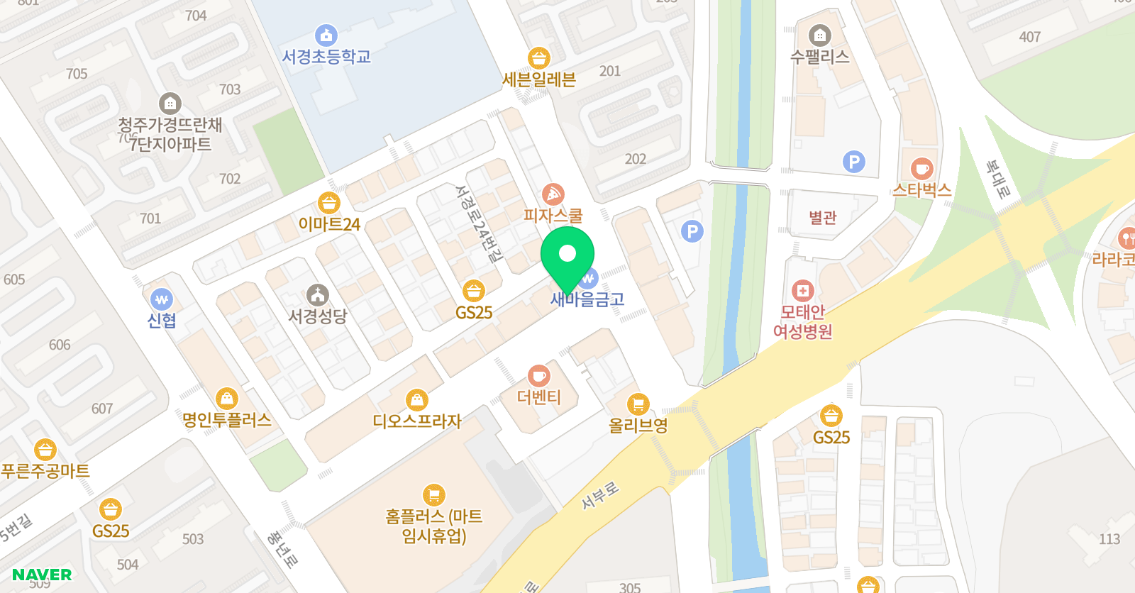 수앤수 영어수학학원 위치