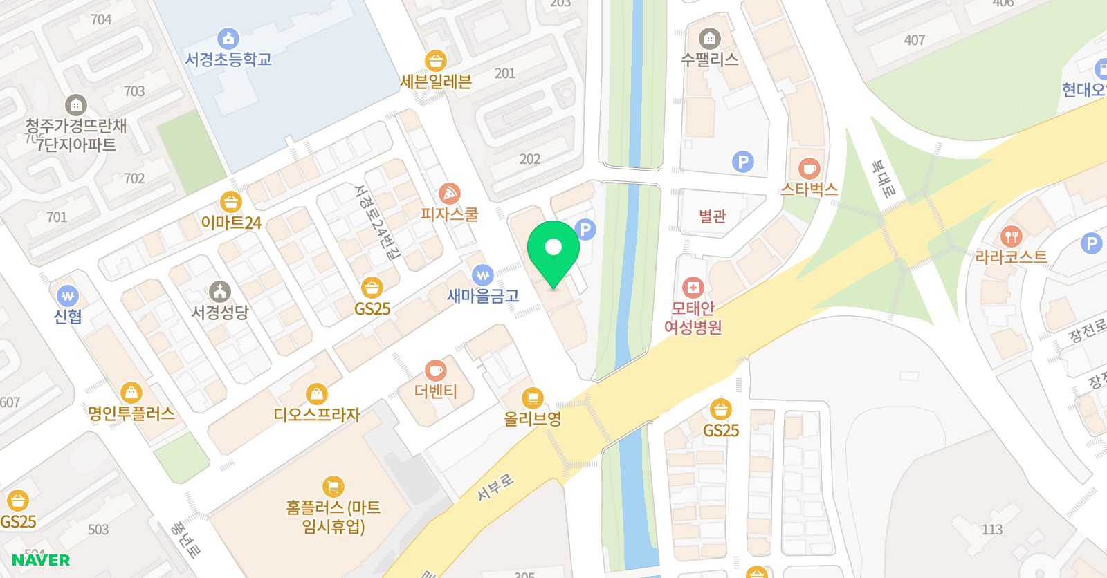 차 수학전문학원 위치