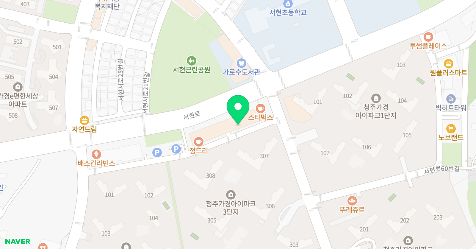 튼튼영어 마스터클럽 서현홍골점 위치