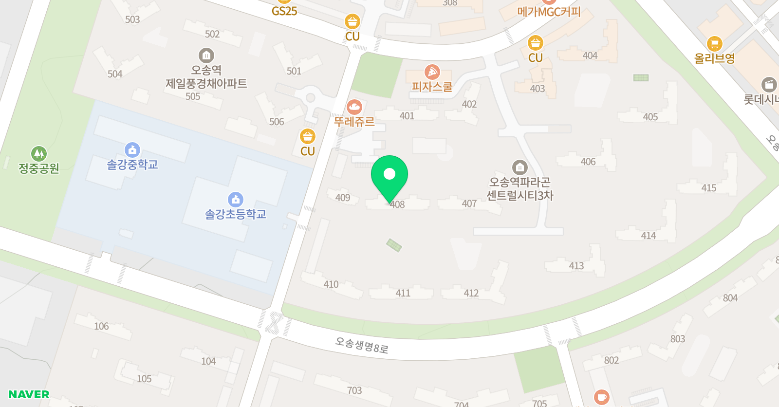 솔강코다 수학학원 위치