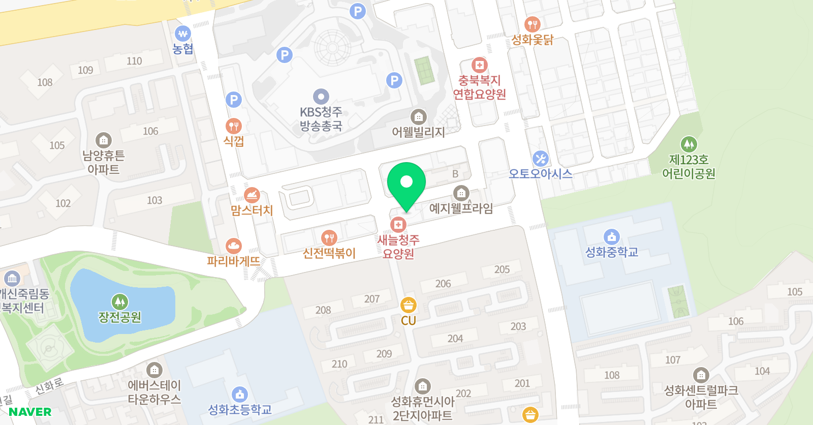 성화 태권도 위치