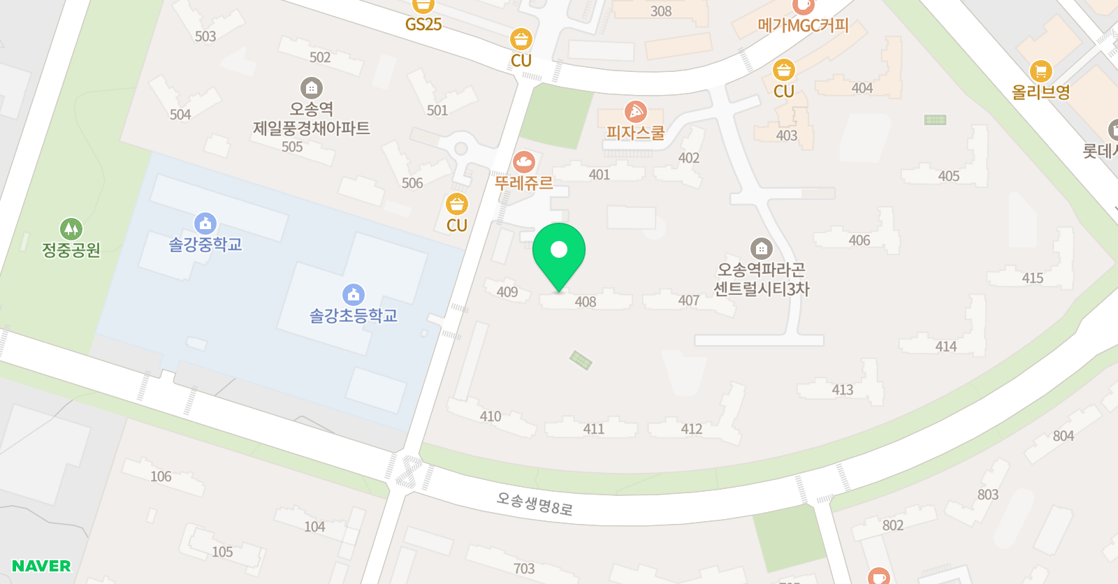 티클래스 오송파라곤3차교실 위치
