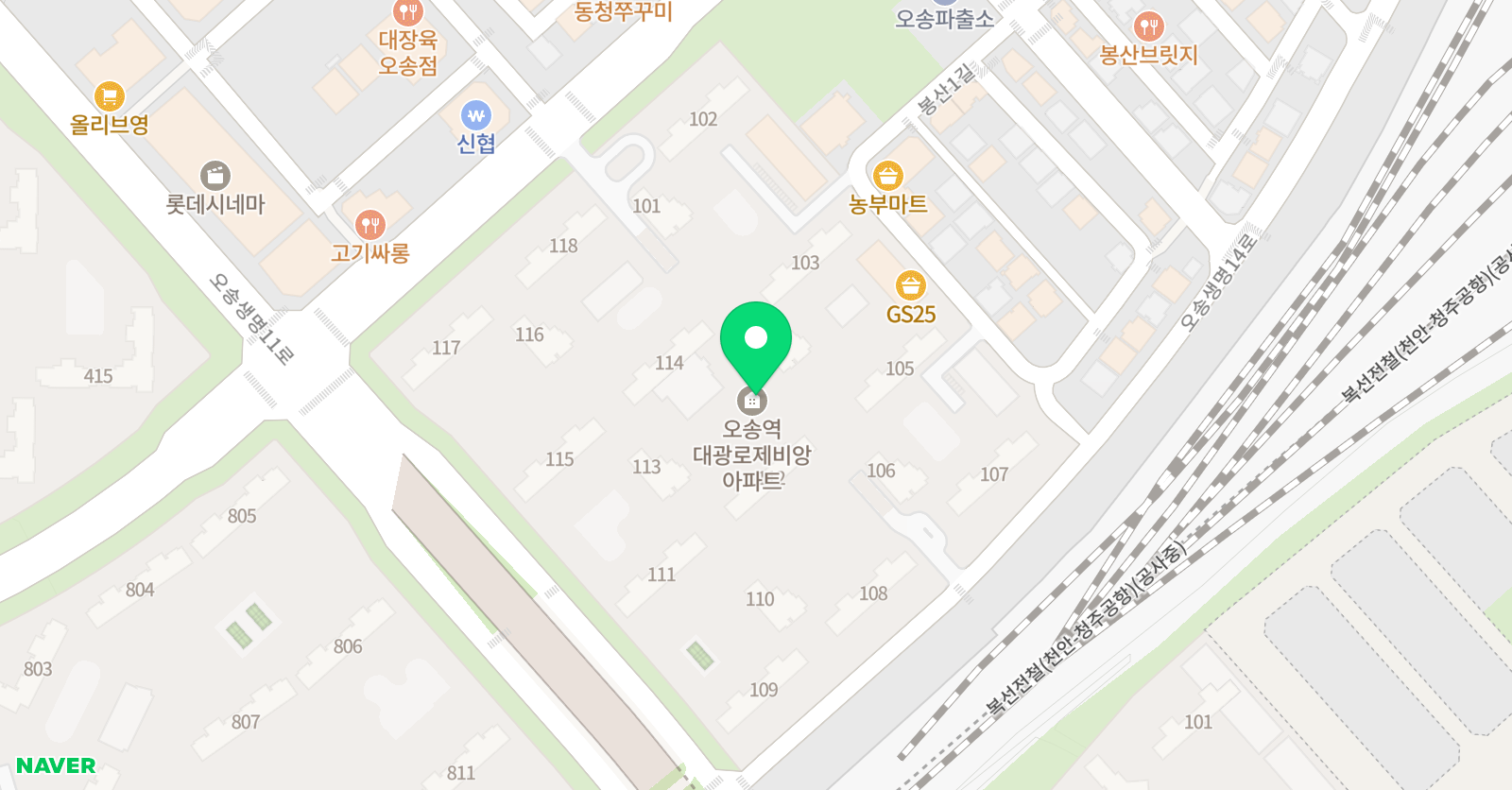 리드인 독서국어교실 오송로제비앙점 위치