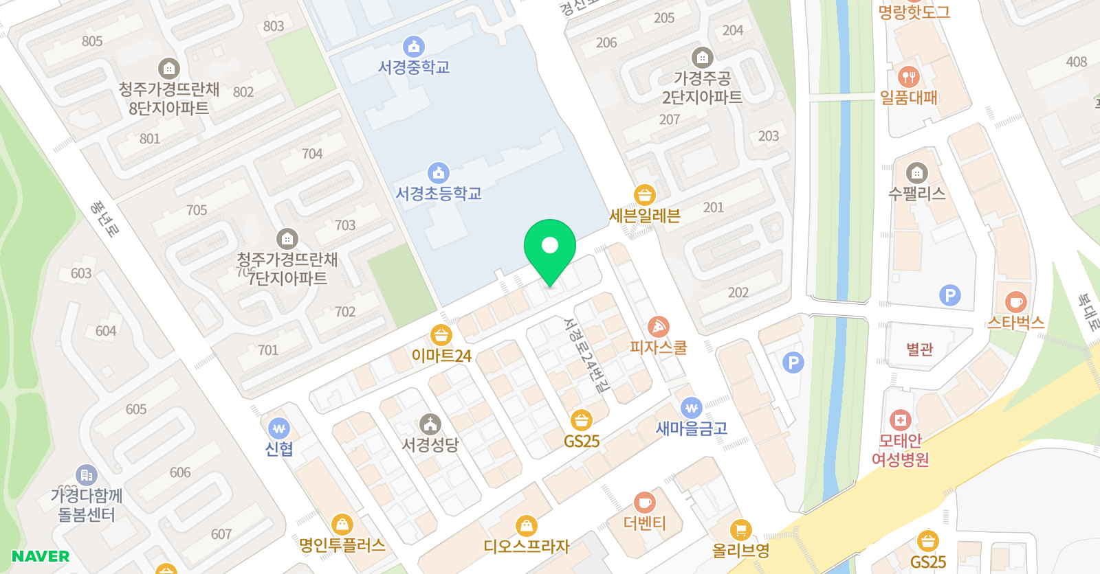 효진쌤 초등전문학원 위치