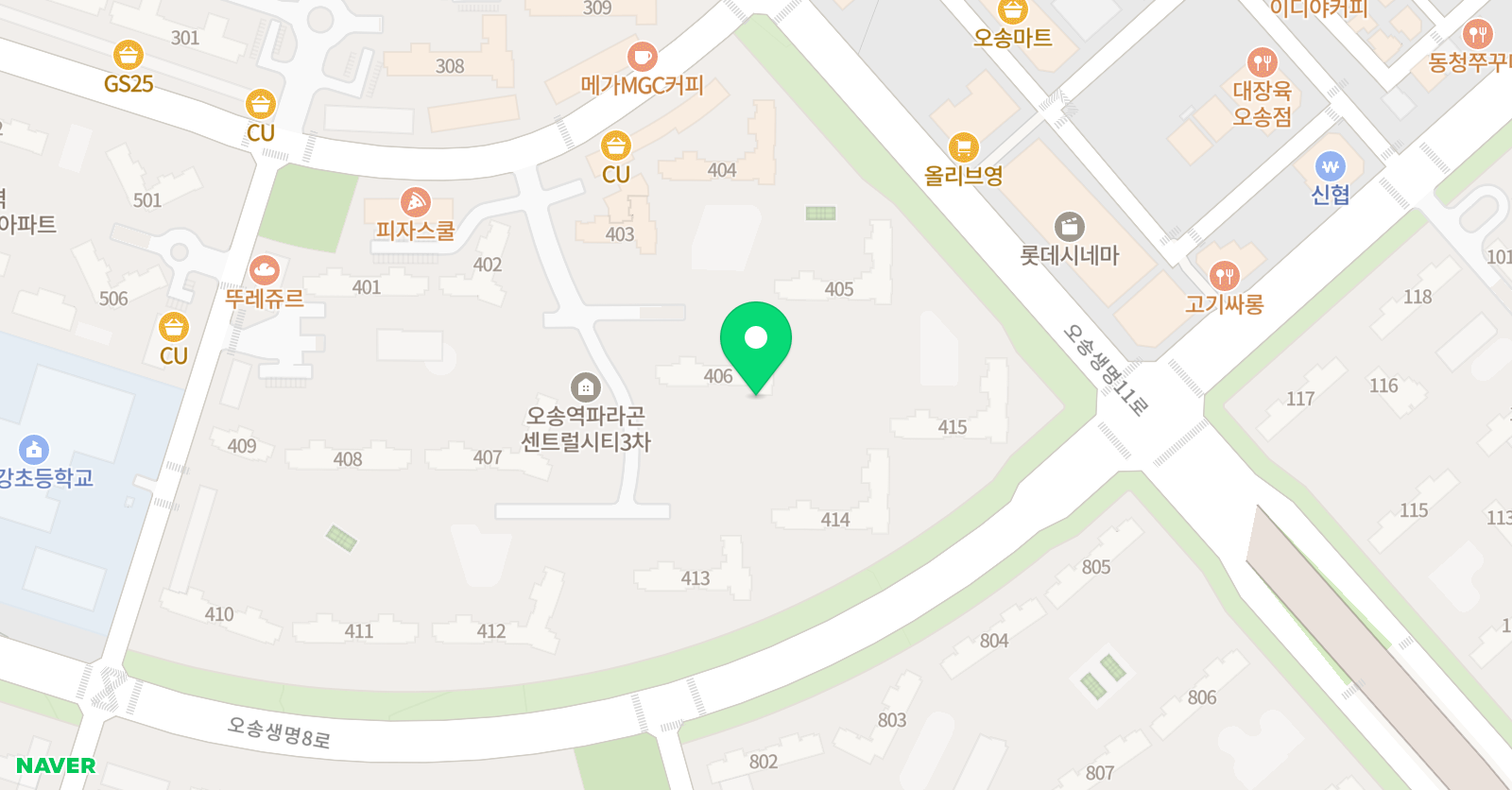 푸르넷 공부방 파라곤3차교실 위치