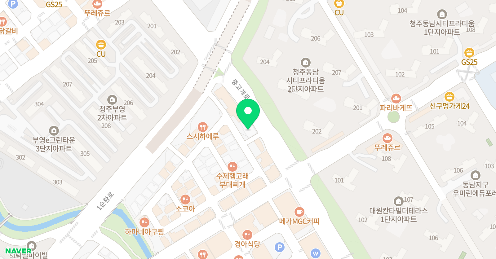 엔실 용음악학원 용암점 위치