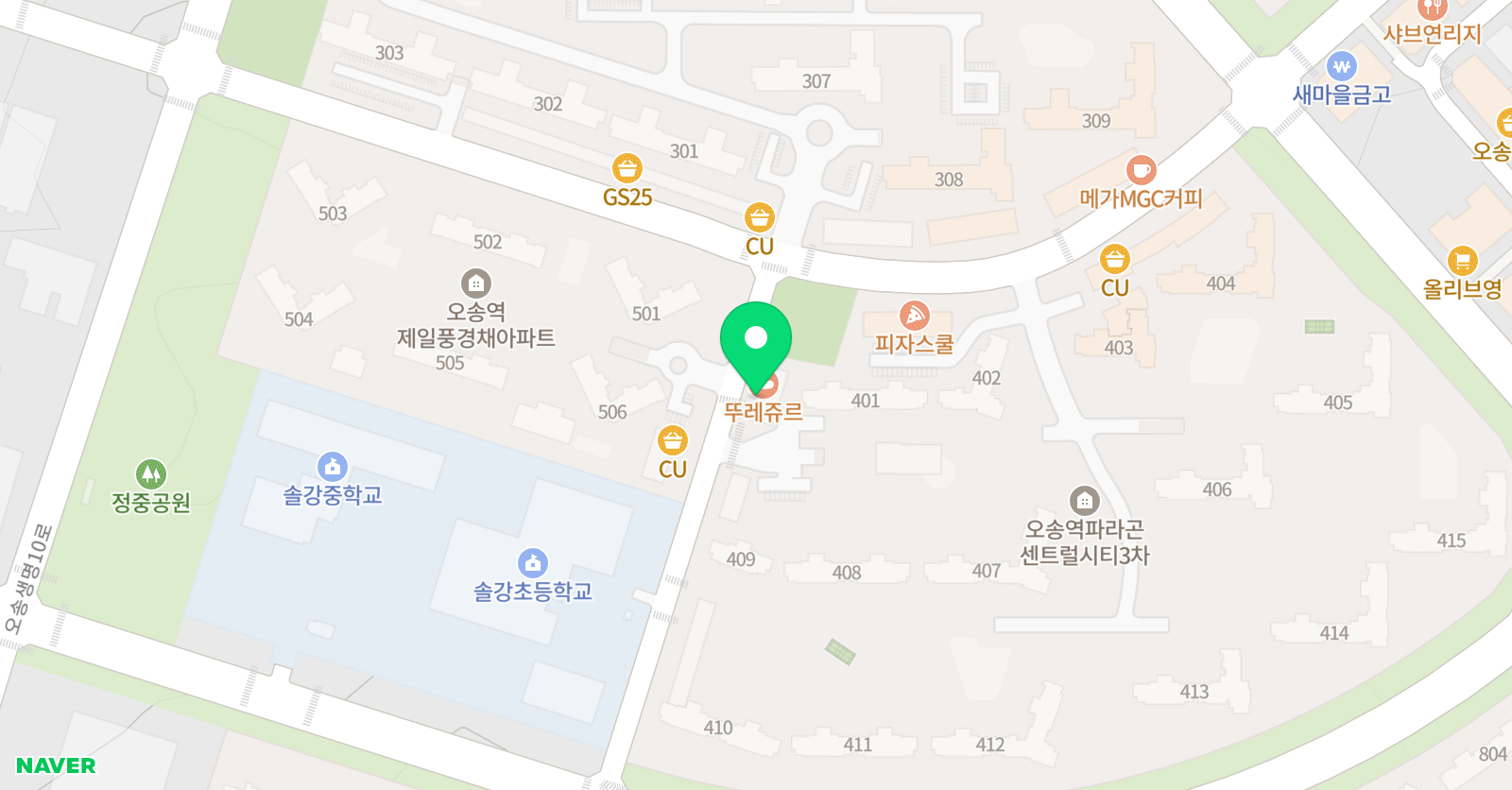 오송조이음악학원 위치