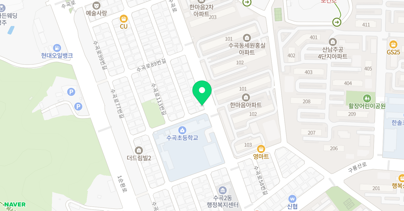 한우리독서논술 수곡교습소 위치
