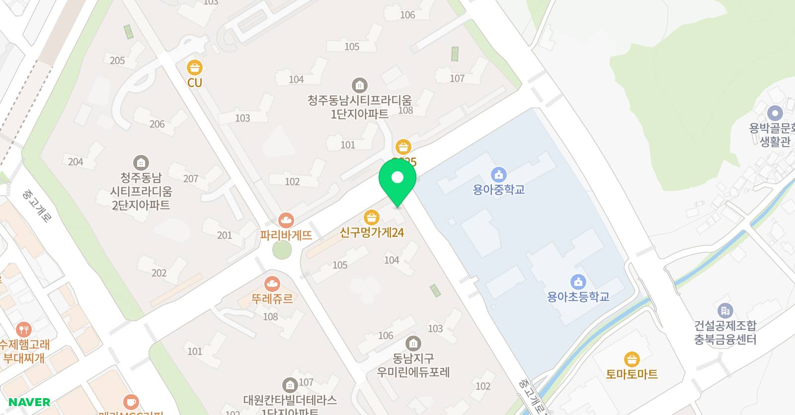 리브로아르츠 청주동남점 위치