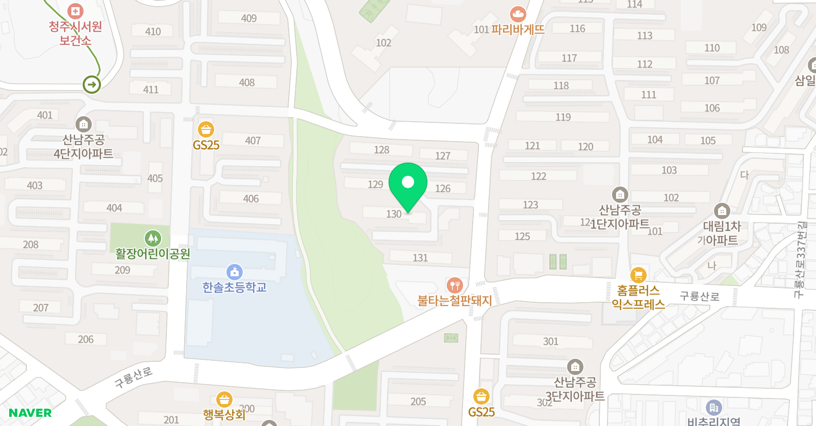 푸르넷한솔 공부방 위치
