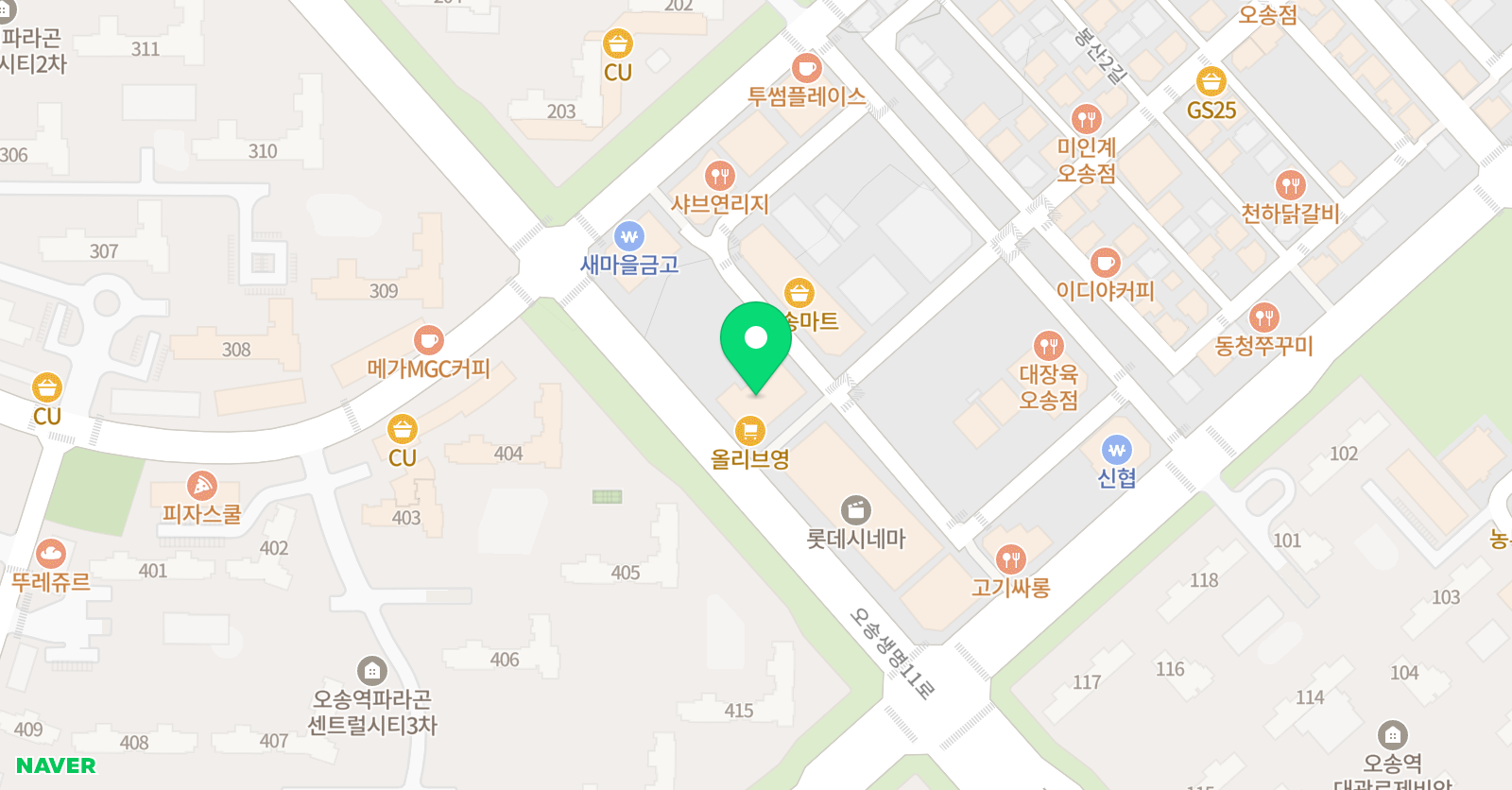 S풋볼아카데미 청주오송점 위치